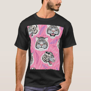 White Tiger Roar: Dschungel-Regenwaldmuster T-Shirt
