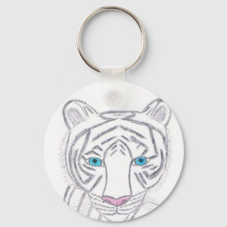 White Tiger Schlüsselanhänger von KellyMDesign