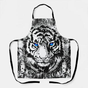 White Tiger Schürze - Weißer Tiger Zeichnend