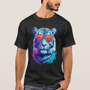 White Tiger Sonnenbrille Farbenfrohe Tiger 2 T-Shirt