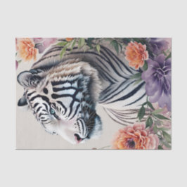 White Tiger Stripes Seidenpapier