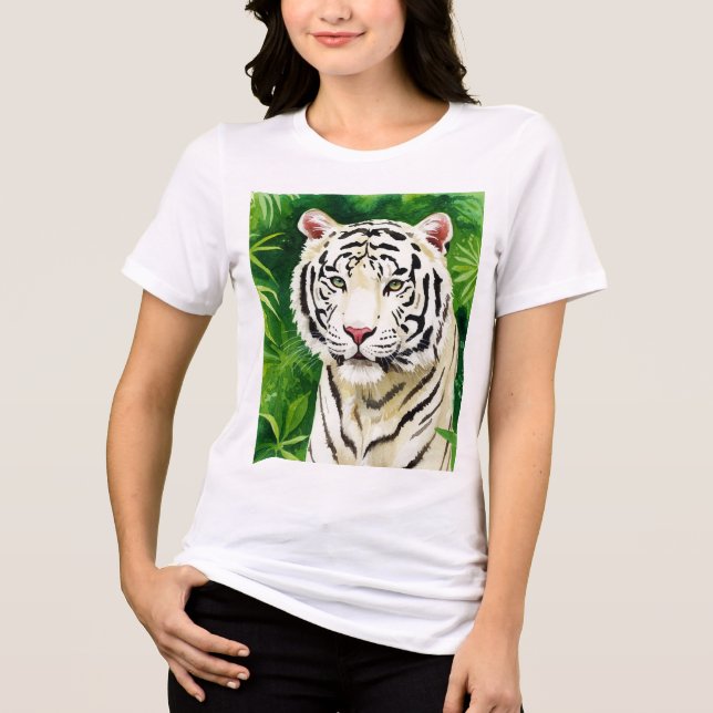 White tiger Tri-Blend shirt (Vorderseite)
