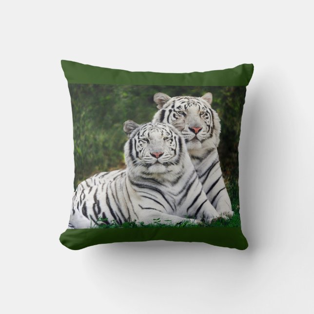 White Tigers Kissen (Vorderseite)