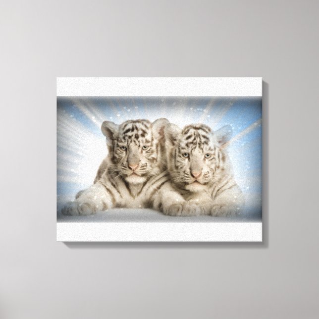 White Tigers Leinwanddruck (Vorderseite)