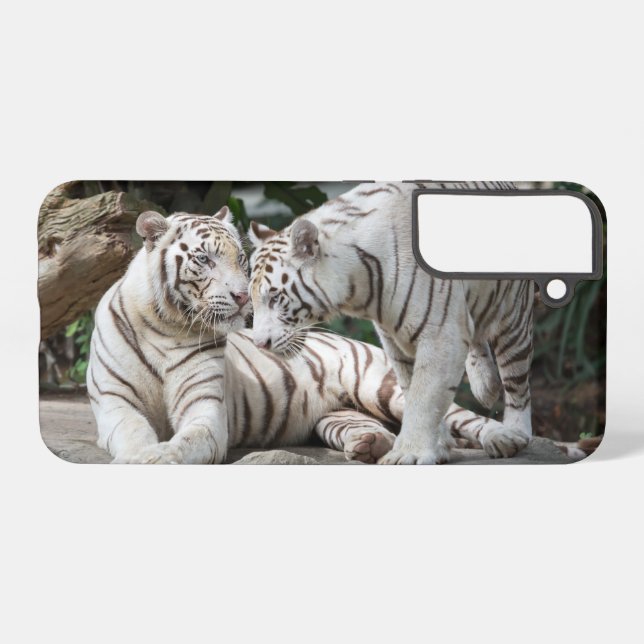 White Tigers Samsung Galaxy Case Samsung Galaxy Hülle (Rückseite (Horizontal))