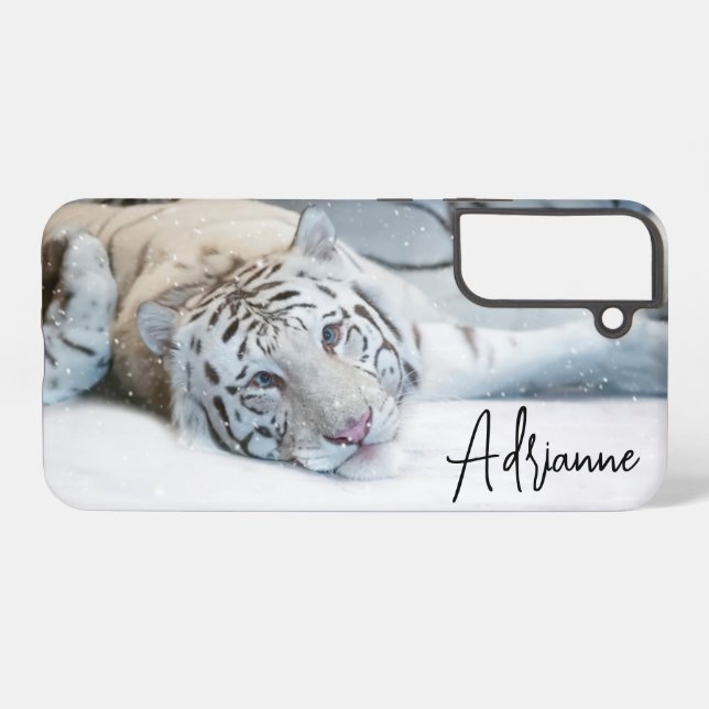 White Tigers Samsung Galaxy Hülle (Rückseite (Horizontal))