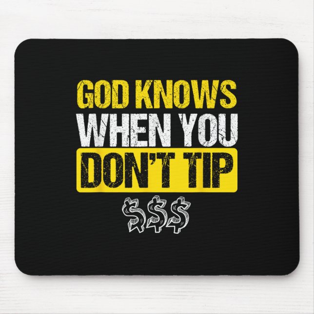 White Tip Barkeeper Barman Waiter Pub Geschenk Mousepad (Vorne)