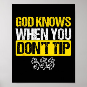 White Tip Barkeeper Barman Waiter Pub Geschenk Poster