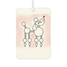 White Toy Poodle Novelty Air Freshener