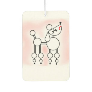 White Toy Poodle Novelty Air Freshener Autolufterfrischer