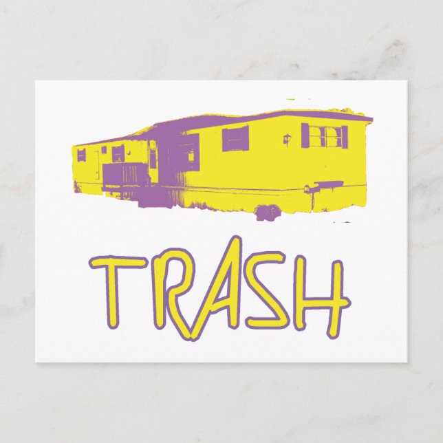 White Trailer Park Trash Arme Dumb Redneck Postkarte (Vorderseite)