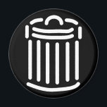 White Trash Can Symbol Magnet<br><div class="desc">~ Dieser runde Button ist in mehreren Größen verfügbar. Es ist auch eine quadratische Taste verfügbar. ~~~ Hier bei der SYMBOLICAL STORE gibt es 40 Symbole zur Auswahl. Fügen Sie diesem Produkt Ihre Text- oder Hintergrundfarbe hinzu. Klicken Sie auf die Schaltfläche IT ANRUFEN, um zu beginnen. ~~~~ Sondermagnete Geschenkideen *...</div>