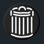 White Trash Can Symbol Magnet<br><div class="desc">~ Dieser runde Button ist in mehreren Größen verfügbar. Es ist auch eine quadratische Taste verfügbar. ~~~ Hier bei der SYMBOLICAL STORE gibt es 40 Symbole zur Auswahl. Fügen Sie diesem Produkt Ihre Text- oder Hintergrundfarbe hinzu. Klicken Sie auf die Schaltfläche IT ANRUFEN, um zu beginnen. ~~~~ Sondermagnete Geschenkideen *...</div>