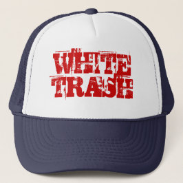WHITE TRASH-FERNLASTFAHRER-HUT TRUCKERKAPPE