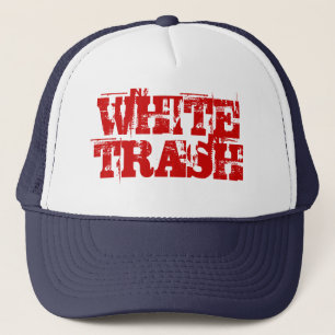 WHITE TRASH-FERNLASTFAHRER-HUT TRUCKERKAPPE