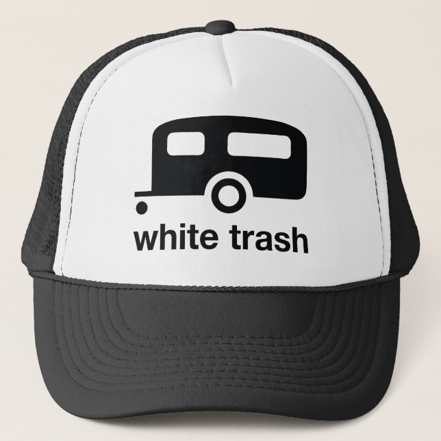 White Trashanhängerikone - Wohnwagensiedlung Truckerkappe (Vorderseite)