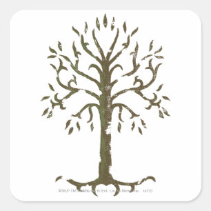 White Tree of Gondor Quadratischer Aufkleber