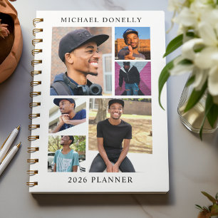 White Trendy 6 Photo Collage annuel