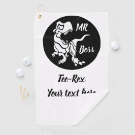 White Trex der Boss Dino Golfhandtuch