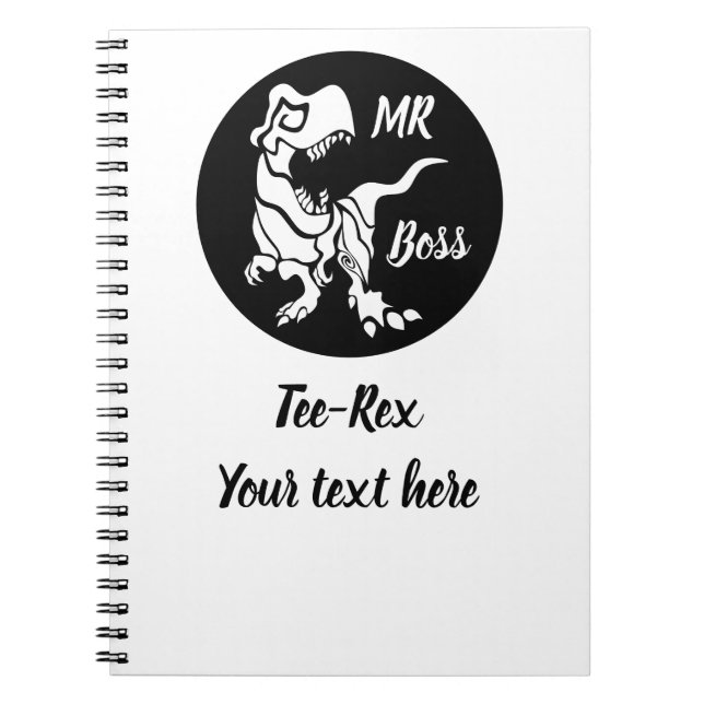 White Trex der Boss Dino Notizblock (Vorderseite)
