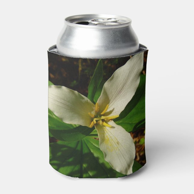 White Trillium Blume Spring Wildblume Dosenkühler (Kanne Vorderseite)