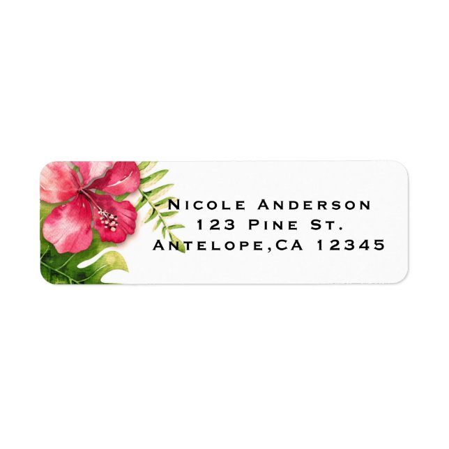 White Tropical Hibiskus Blätter Chic Wedding Aloha (Vorne)