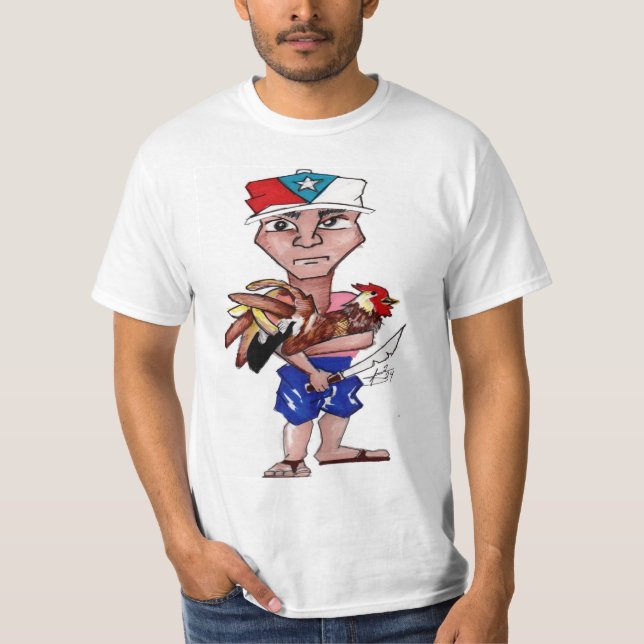 White TShirt "ALBINO SANTIAGO (Vorderseite)