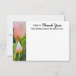 White Tulip Danke, dass du eine Flachkarte hast Dankeskarte
