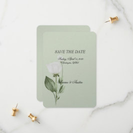 White Tulip Spring Wedding Save The Date