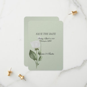 White Tulip Spring Wedding Save The Date