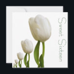 White Tulips 16 . Geburtstag Einladung<br><div class="desc">Foto,  das ich von einer weißen Tulpe nahm,  fügte dann verschiedene Effekte zu diesem Ergebnis.  Individuell auf den Anzug abgestimmt,  z.B. Quinceanera,  Debutante Ball,  21.</div>