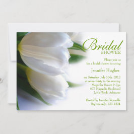 White Tulips Bridal Dusche Einladung