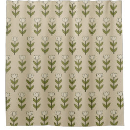 White Tulips Duschvorhang