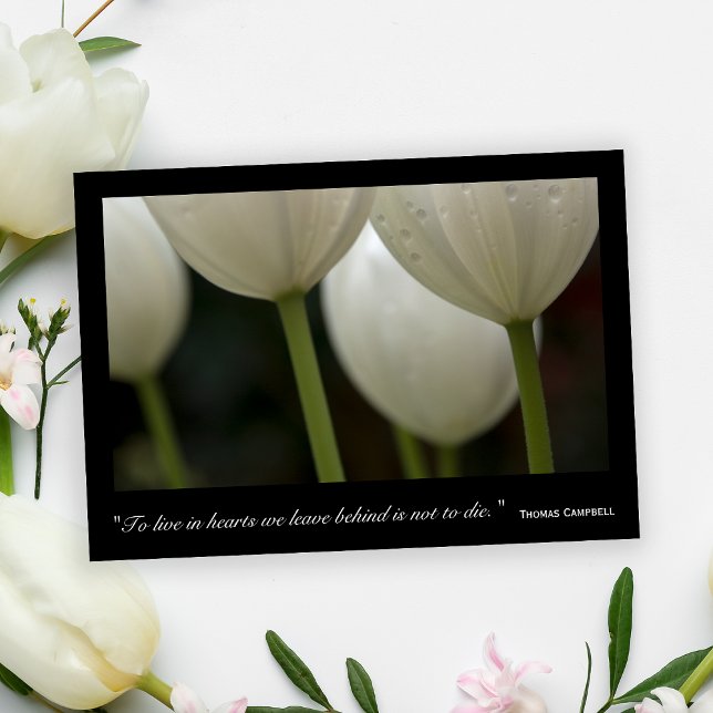 White Tulips Vielen Dank für Ihr Beileid Dankeskarte (Von Creator hochgeladen)