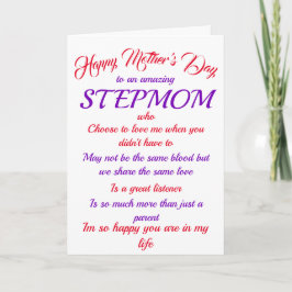 White Typografy Card der Stepmutter Mother Karte