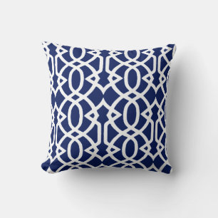 White und Indigo Kissen