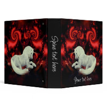 White Unicorn Fraktal Fantasy Horn Personalisiert