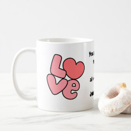 White Valentine's Day Love Kaffeetasse