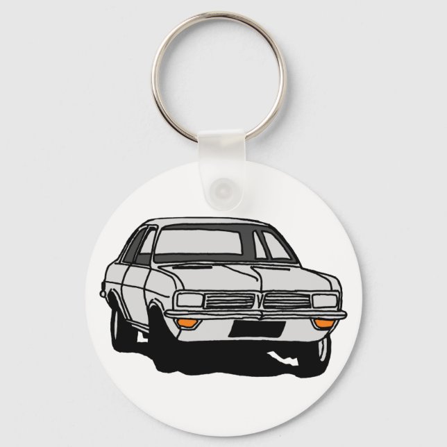 White Vauxhall Viva HC Schlüsselanhänger (Vorderseite)