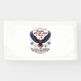 White Vintag 4. Juli Banner - Retro Adler