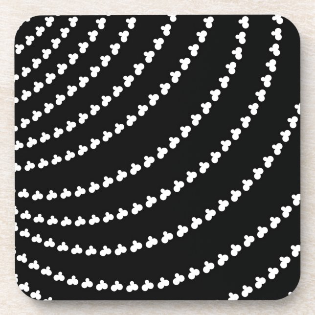 White Vortex Getränkeuntersetzer (Vorderseite)
