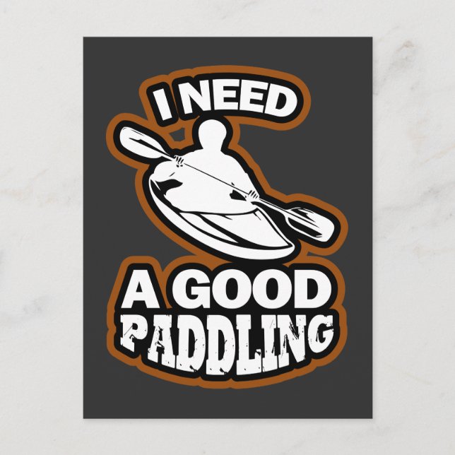 White water Kayak Gabe Water Sport Paddeln Postkarte (Vorderseite)