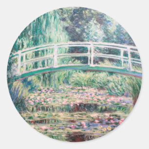 White Water Lilies   Claude Monet Runder Aufkleber