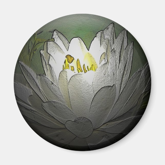 White Water Lily Magnet (Vorne)
