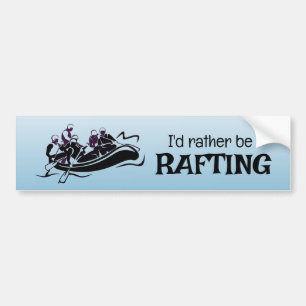 White Water Rafting Design Autoaufkleber