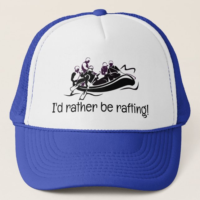 White Water Rafting Design Hut Truckerkappe (Vorderseite)