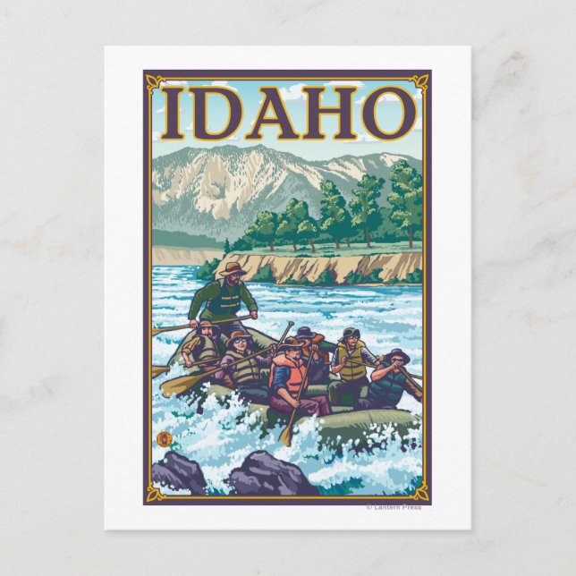 White Water Rafting - Idaho Postkarte (Vorderseite)