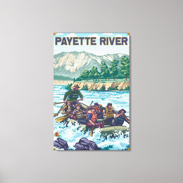 White Water Rafting - Payette River, Idaho Leinwanddruck (Vorderseite)