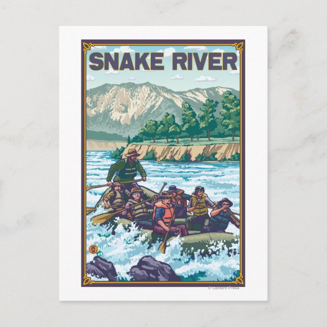 White Water Rafting - Snake River, Idaho Postkarte (Vorderseite)