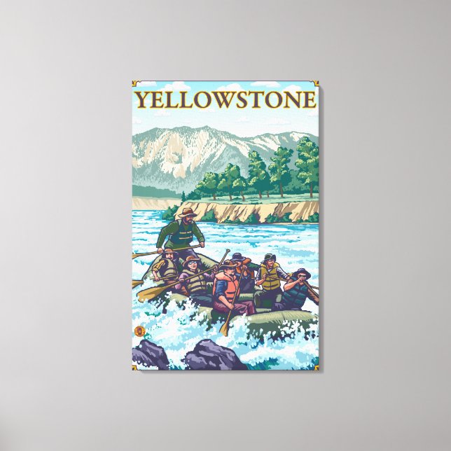 White Water Rafting - Yellowstone Nationalpark Leinwanddruck (Vorderseite)